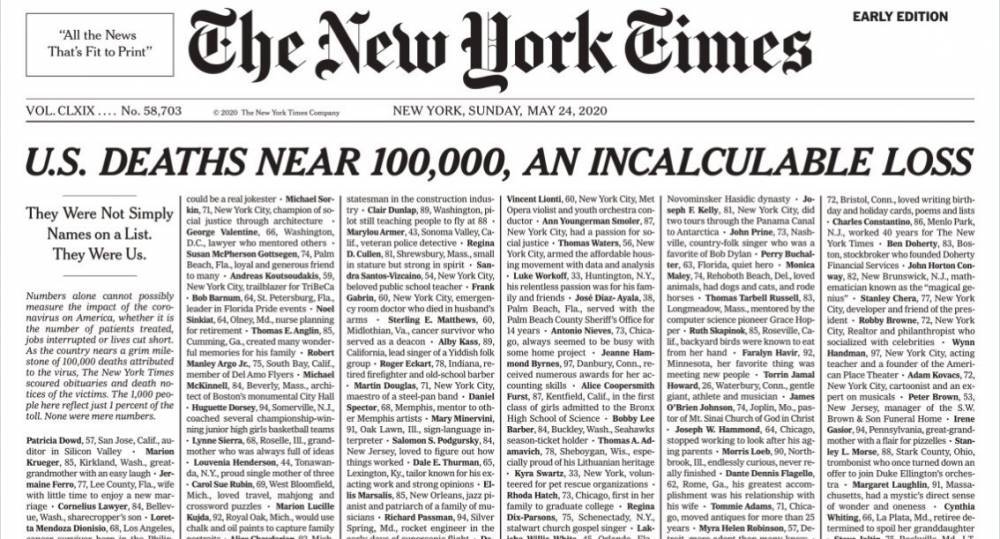 ‘Morning Joe’ Plans Sunday Edition As New York Times Devotes Front Page To COVID-19 Dead; Conspiracy-Peddling Donald Trump Calls Joe Scarborough “Nut Job” - deadline.com