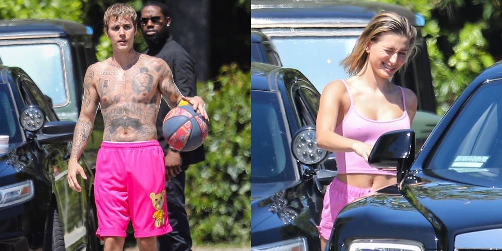 Justin Bieber Plays Basketball Shirtless While Wife Hailey Goes on a Coffee Run With Friends - www.justjared.com - New York - Beverly Hills