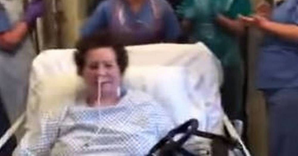 Inspirational video of patient who needed ventilator leaving ICU after more than a month - www.manchestereveningnews.co.uk