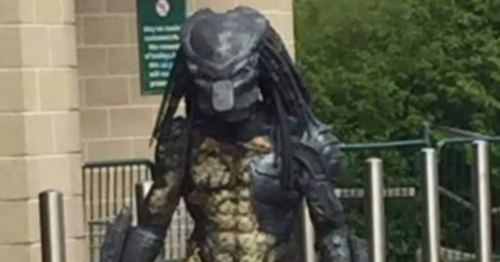 Stunned Glasgow Morrison's shopper pictures man dressed as Predator in next level PPE gear - www.dailyrecord.co.uk - Scotland - county Morrison