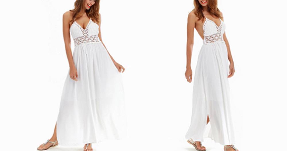 This White Crochet Maxi Dress Is a True Summer Stunner — And So Affordable - www.usmagazine.com