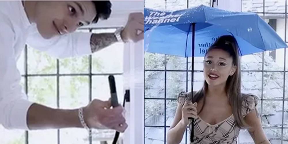 Ariana Grande's New Boyfriend Dalton Gomez Makes a Cameo in Her 'Rain on Me' Weather Channel Skit With Lady Gaga! - www.justjared.com