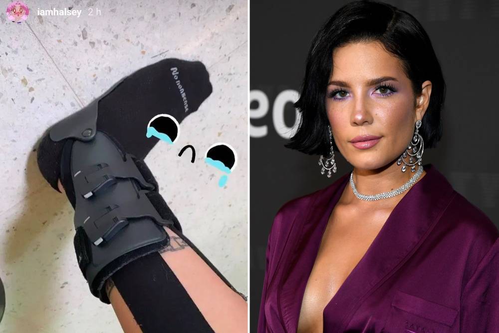 Halsey broke her ankle in a freak household chore accident - nypost.com - Britain
