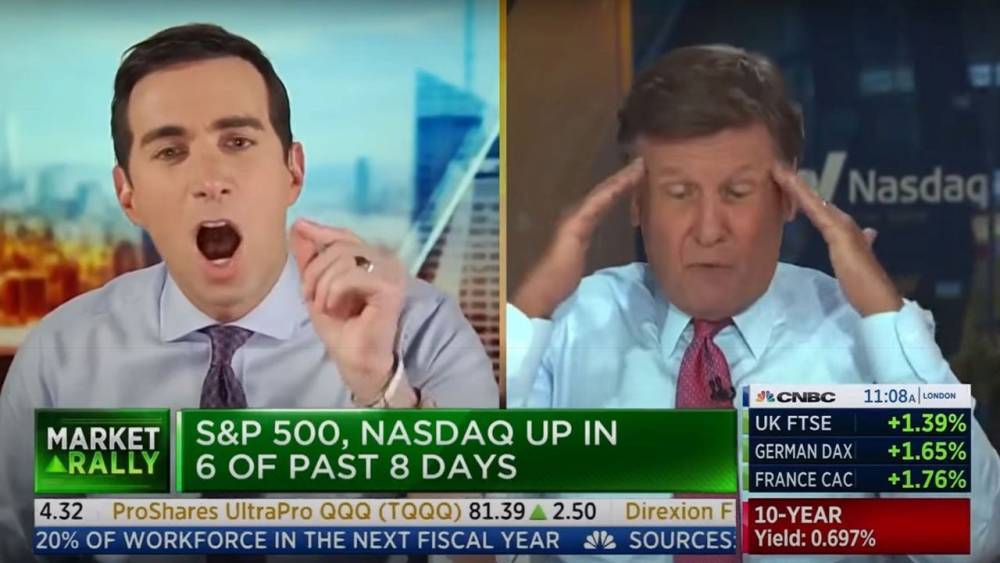 CNBC Anchors Andrew Ross Sorkin and Joe Kernen Have Heated On-Air Exchange Over Coronavirus - www.etonline.com - USA