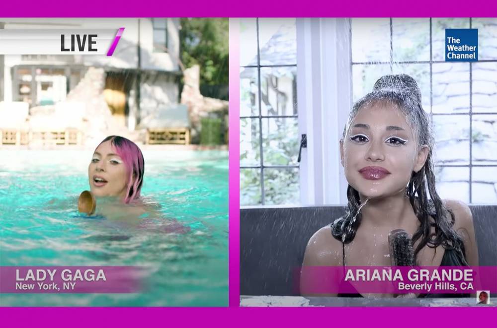Ariana Grande & Lady Gaga Can't Dance Through a Downpour for Latest 'Chromatica' Weather Update - www.billboard.com - New York - Los Angeles