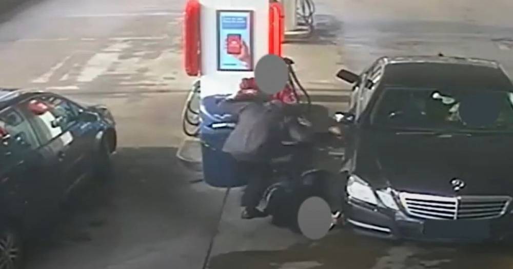 Shocking moment thug rams man with car on petrol station forecourt in 'drugs deal gone wrong' - www.manchestereveningnews.co.uk