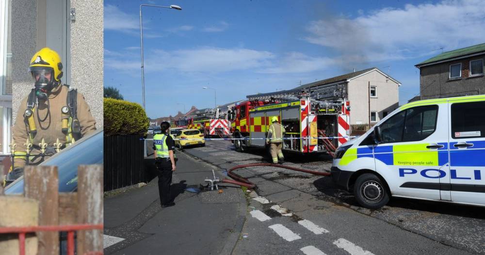 Fire crews tackle major garage blaze at Ayr house - www.dailyrecord.co.uk - Scotland