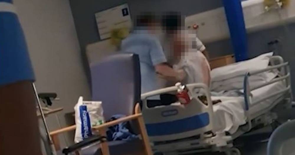 Video appears to shows nurses manhandling distressed elderly patient - hospital bosses have condemned the 'completely unacceptable behaviour' - www.manchestereveningnews.co.uk - Manchester