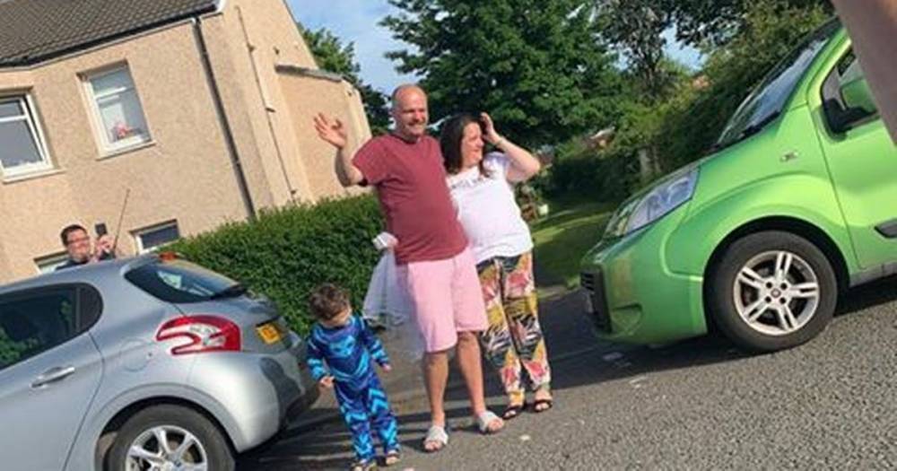 Scots couple in tears after surprise convoy with loved ones on would-be wedding day - www.dailyrecord.co.uk - Scotland