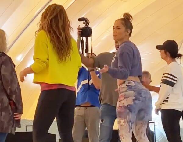 Watch Jennifer Lopez Teach Shakira How to Shake Her Booty in Super Bowl Rehearsal Video - www.eonline.com