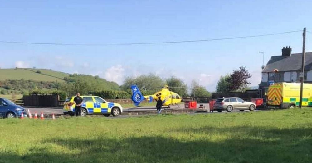 BREAKING: Huge emergency response after serious crash leaves man fighting for life and girl, 8, in hospital - www.manchestereveningnews.co.uk - county Hyde