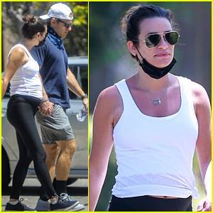 Pregnant Lea Michele Shows Off Baby Bump on a Walk with Husband Zandy Reich - www.justjared.com - Santa Monica