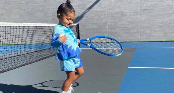 Kylie Jenner treats fans with a picture of daughter Stormi Webster playing tennis in her new mansion - www.pinkvilla.com