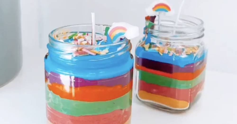 Stacey Solomon makes incredible rainbow candle to honour NHS clap for carers using just crayons - www.ok.co.uk
