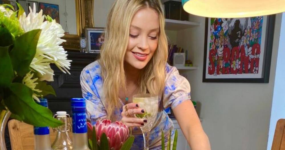 Laura Whitmore shares tips on how to host the perfect virtual dinner party - www.ok.co.uk