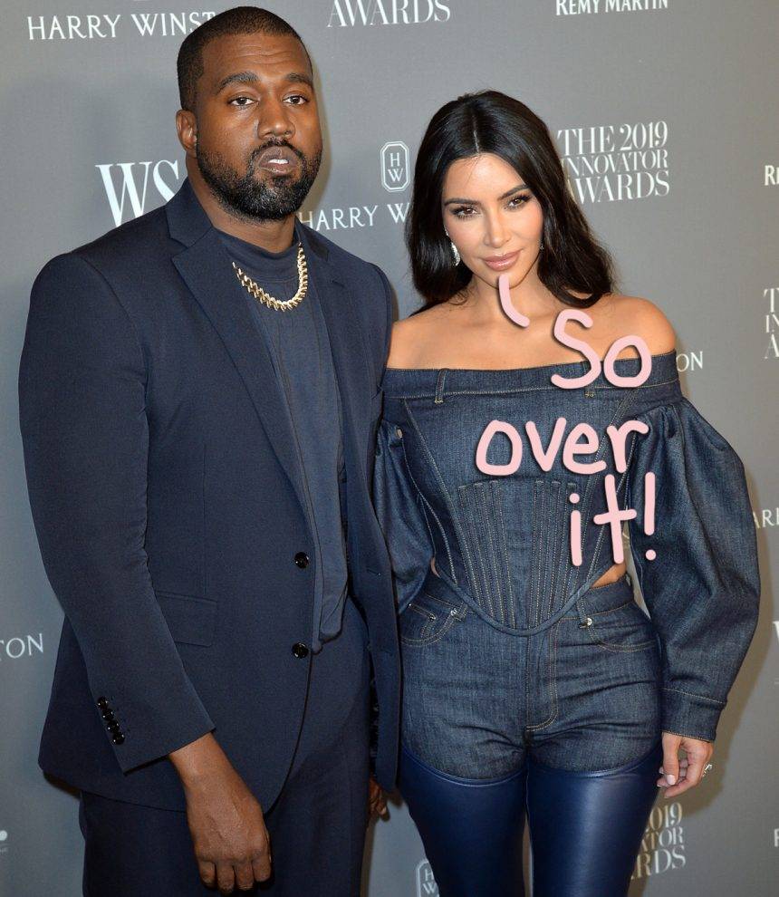 Kim Kardashian & Kanye West Have Reportedly Been ‘At Each Other’s Throats’ & ‘Staying At Opposite Ends Of The House’ During Quarantine - perezhilton.com