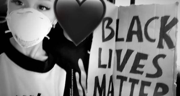 Ariana Grande holds up 'Black Lives Matter' placard as she joins thousands of protestors with BF Dalton Gomez - www.pinkvilla.com - Beverly Hills