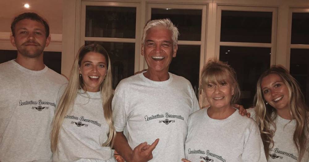 Phillip Schofield grins as he cosies up to family in matching isolation pyjamas – here's where to buy a set - www.ok.co.uk