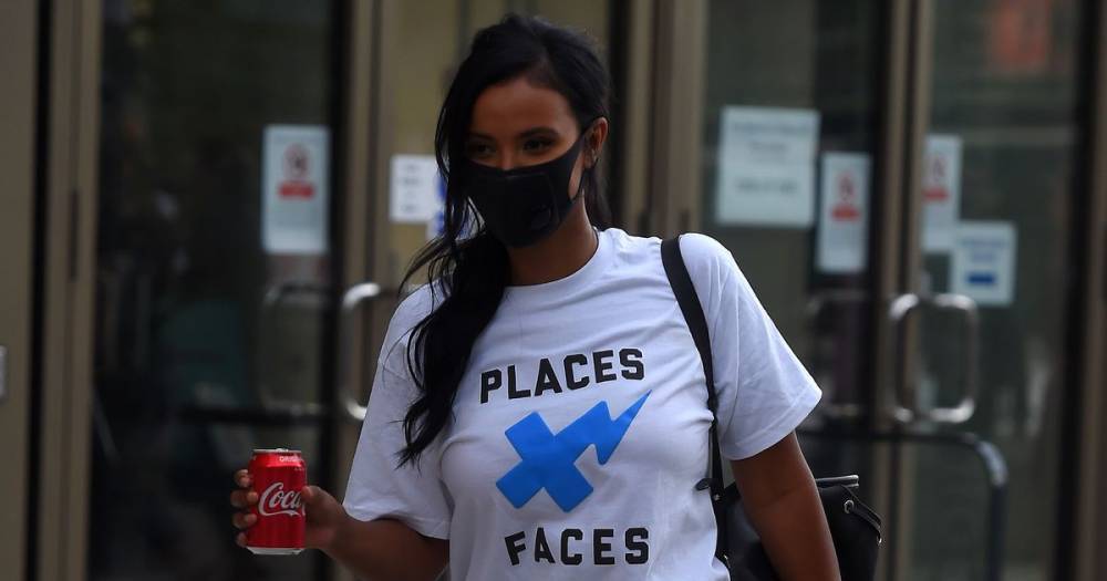 Maya Jama shows off effortless casual style as she steps out in tracksuit while leaving TV studio - www.ok.co.uk - London