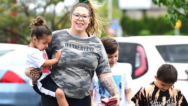 Kailyn Lowry Shows Off Her Growing Baby Bump In Tight Camo Shirt On Shopping Trip With 3 Kids - hollywoodlife.com - state Delaware