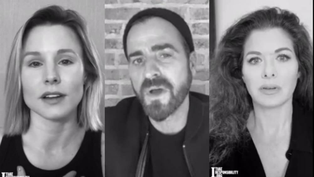 Justin Theroux - Sarah Paulson - Mark Duplass - Kristen Bell - Julianne Moore - Stanley Tucci - Debra Messing - Bryce Howard - George Floyd - Piper Perabo - Kristen Bell, Justin Theroux, NAACP & More Unite for #ITakeResponsibility Campaign - etonline.com - USA - county Howard - county Dallas