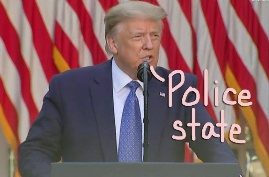 Donald Trump Threatens Protesters AND Governors With US Military In Scary-As-Hell Speech! - perezhilton.com - USA