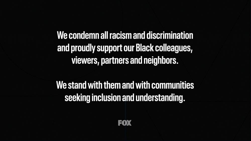 Fox Airs On-Air Message In Support Of Black Lives Matter - deadline.com