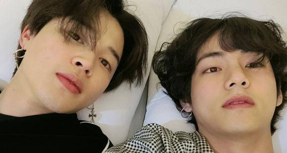 PHOTO: BTS members V and Jimin post a four am bed selfie and have ARMY rejoicing because of Vmin feels - www.pinkvilla.com