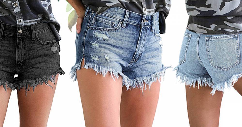 These Frayed Denim Shorts Are Actually Made to Move With You - www.usmagazine.com