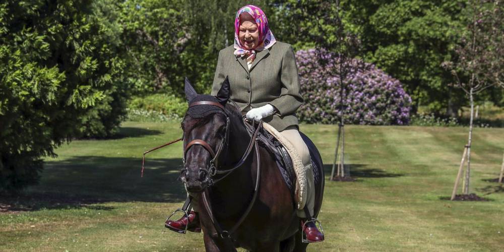 The Queen Was Photographed Riding Her Pony on the Grounds of Windsor Castle - www.marieclaire.com