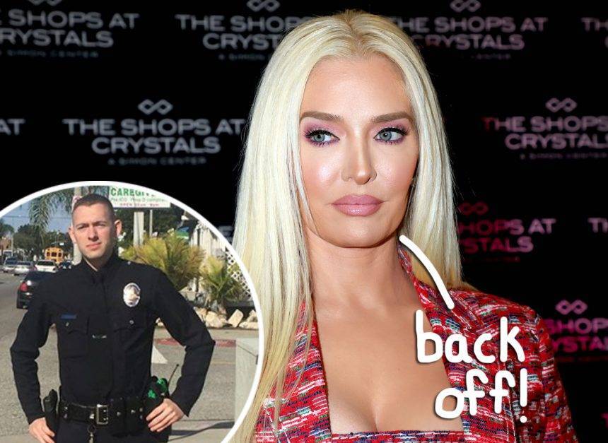 Erika Jayne Defends Police Officer Son After Her Blackout Tuesday Post - perezhilton.com - Los Angeles
