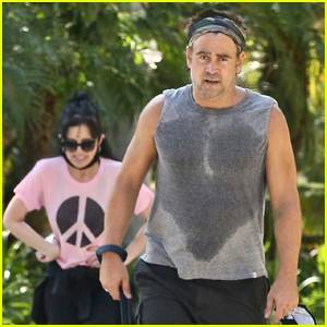 Colin Farrell Works Up a Sweat During Workout with Sister Claudine - www.justjared.com