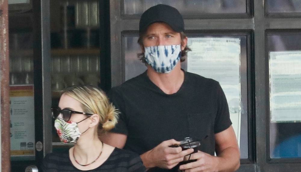 Emma Roberts & Boyfriend Garrett Hedlund Pick Up Their Saturday Morning Coffee - www.justjared.com - Los Angeles