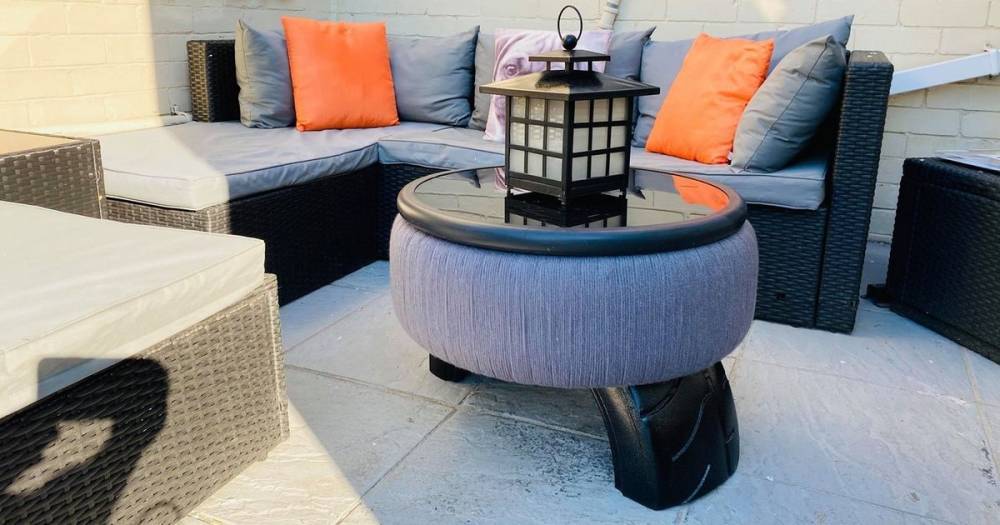 DIY mum makes money turning old tyres into bespoke coffee tables - and the transformation is incredible - www.dailyrecord.co.uk