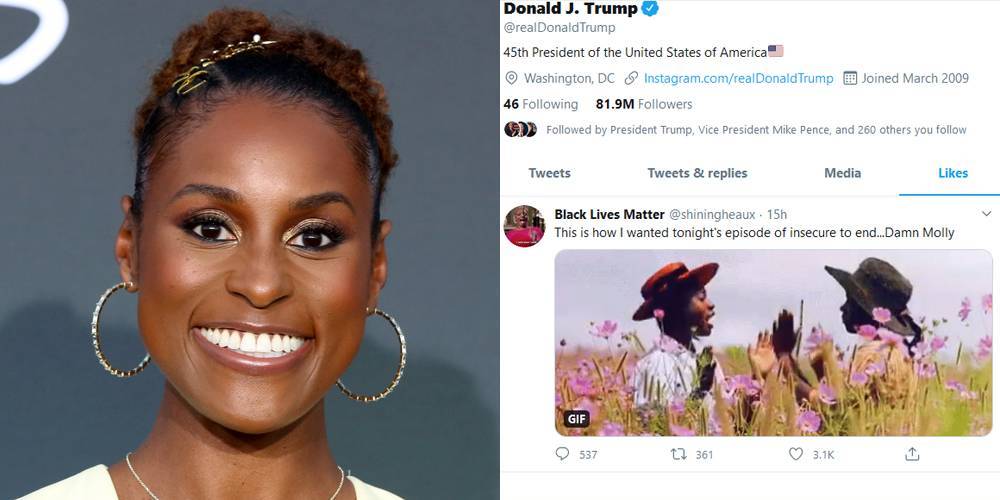 Issa Rae Reacts After Donald Trump 'Likes' Tweet About 'Insecure' - www.justjared.com