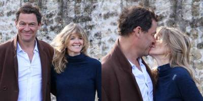 Dominic West & Wife Catherine FitzGerald Release Joint Statement, Kiss After Lily James PDA Pics - www.justjared.com