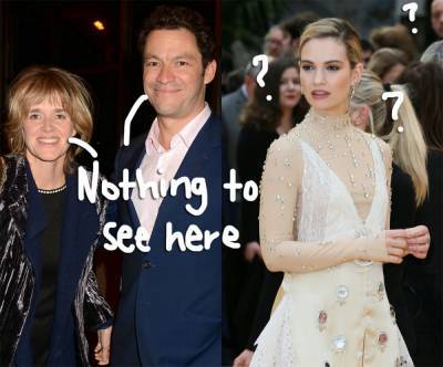 Dominic West & Wife Catherine Insist Their Marriage Is ‘Strong’ By Holding Bizarre Press Conference After Lily James Kissing Photos - perezhilton.com - Britain