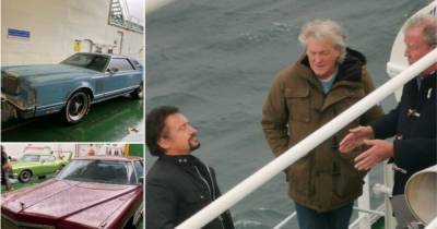The Grand Tour team spotted with classic American cars on Calmac Ferry while filming in Scotland - www.dailyrecord.co.uk - Scotland - USA - county Ferry