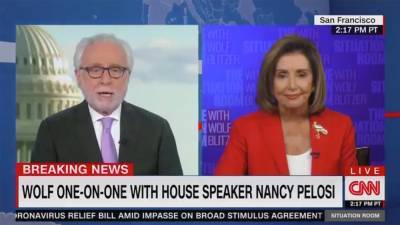 Pelosi lashes out at CNN's Wolf Blitzer as GOP 'apologist' during testy exchange on stalled COVID stimulus - www.foxnews.com - USA