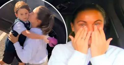 EXC: Sam Faiers during son Paul's first day of school - www.msn.com