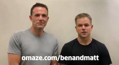 Ben Affleck Debuts Clean Shaven Face in Omaze Video with BFF Matt Damon! - www.justjared.com - Hollywood - Congo