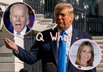 Donald Trump Says He Doesn’t Know Anything About QAnon & Won’t Denounce Them… - perezhilton.com - county Guthrie