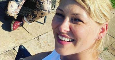 Emma Willis shares rare photo of son Ace showing off his long blond hair - www.ok.co.uk