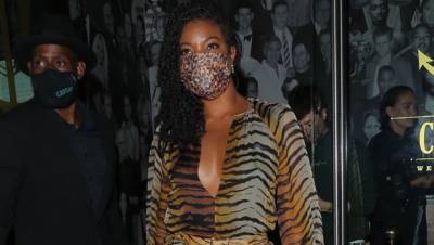 Gabrielle Union, 47, Slays In Plunging Leopard Dress With High Slit For Dinner At Catch — See Pics - hollywoodlife.com