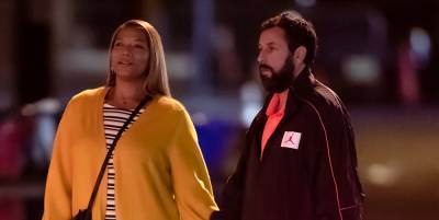 Adam Sandler & Queen Latifah Hold Hands Filming Netflix Movie 'Hustle' in Philadelphia - www.justjared.com - Jordan - Pennsylvania - city Sandler - Philadelphia, state Pennsylvania