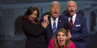 'SNL' Pokes Fun at Trump & Biden's Dueling Town Halls - Watch! (Video) - www.justjared.com - Hollywood - county Hall