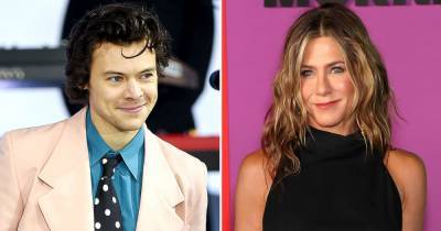Harry Styles Wears Jennifer Aniston’s Iconic T-shirt From ‘Friends’ While Showing Off a New Haircut - www.usmagazine.com