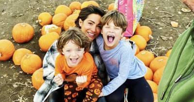 Inside Frankie Bridge's family day out to the pumpkin patch with husband Wayne and their sons - www.ok.co.uk