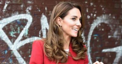 The Duchess of Cambridge stuns in bold red coat as she attends public engagement - copy her classy look from £49.99 - www.ok.co.uk - Britain