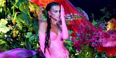 Irina Shayk Models Hot Pink Lingerie in Rihanna's Savage x Fenty Show - www.harpersbazaar.com - county Garden